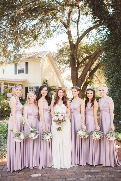 Sleeveless Empire Waist Mauve Bridesmaids Dresses Lilac Bridesmaid