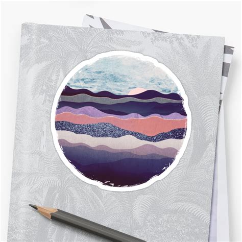 Winter Mountains Sticker By Spacefrogdesign Redbubble