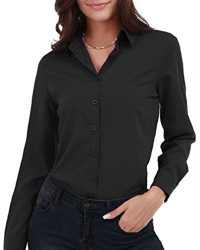 Find The Best Black Button Up Shirt Women 2023 Reviews