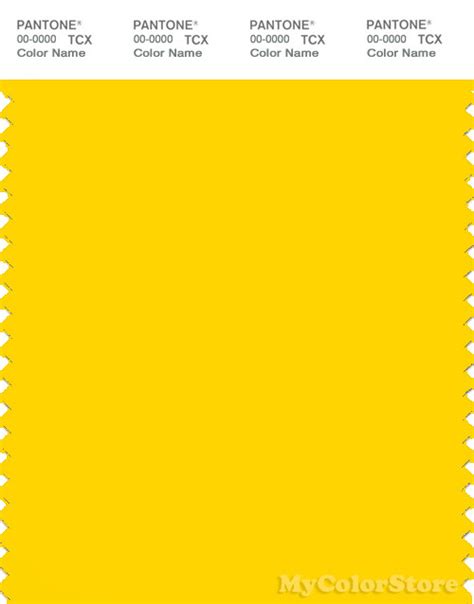 Pantone Smart 14 0760 Tcx Color Swatch Card Pantone Cyber Yellow