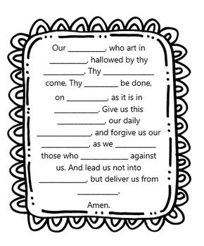 8.he leaves for work at half past six. Prayer Worksheet Bundle by Little Miss Catechist Blog Shop | TpT