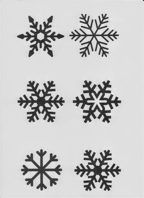 Christmas Snowflake Template Paper Snowflake With Bushy Christmas