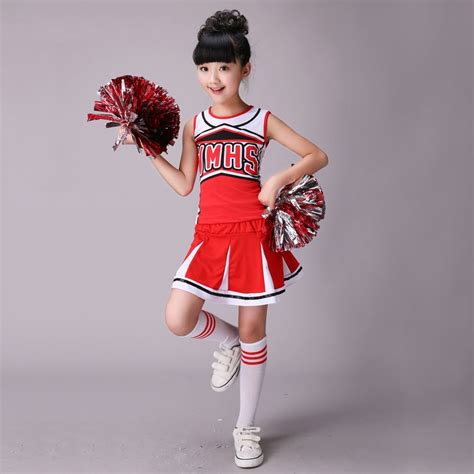 Buy With 2 Pcs Pom Poms Cheerleader Sleeveless Girls