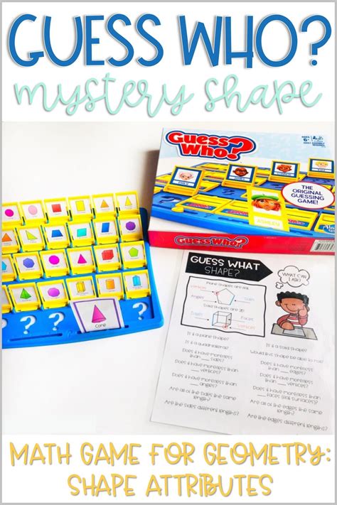 The Game Guess Who Mystery Shape Is On Display Next To Its Box And Instructions