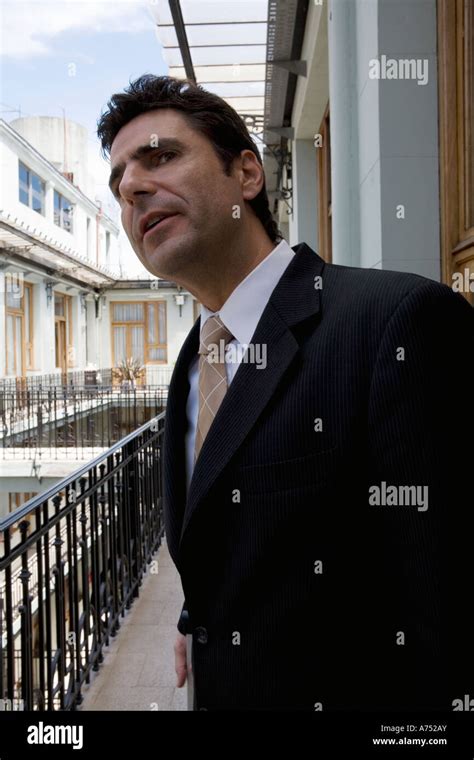 Businessman Standing Outdoors Stock Photo Alamy