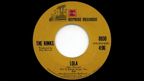 The Kinks Lola 45 Rpm Vinyl Youtube
