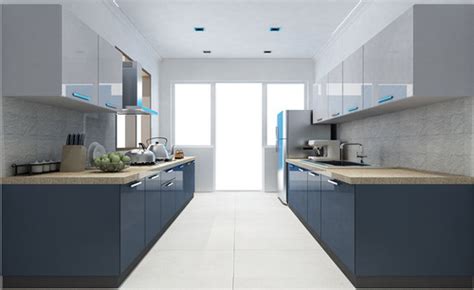 Galley kitchens also allow long stretches of counter space. Parallel Modular Kitchen at Rs 100000/no | Modular ...