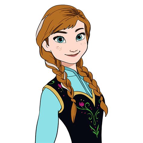How To Draw Frozen Anna