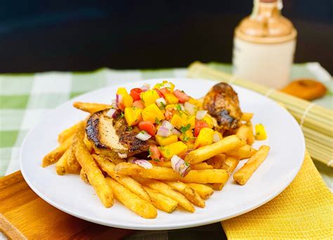 Jamaican Jerk Chicken Fries Jamaican Recipe Loaded Fries