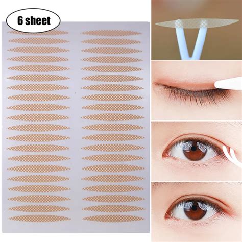 240pcs6 Sheets Invisible Eyelid Sticker Double Eyelid Stickers