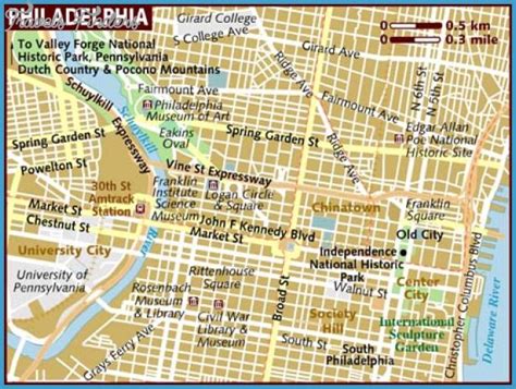 Philadelphia Map Travelsfinderscom