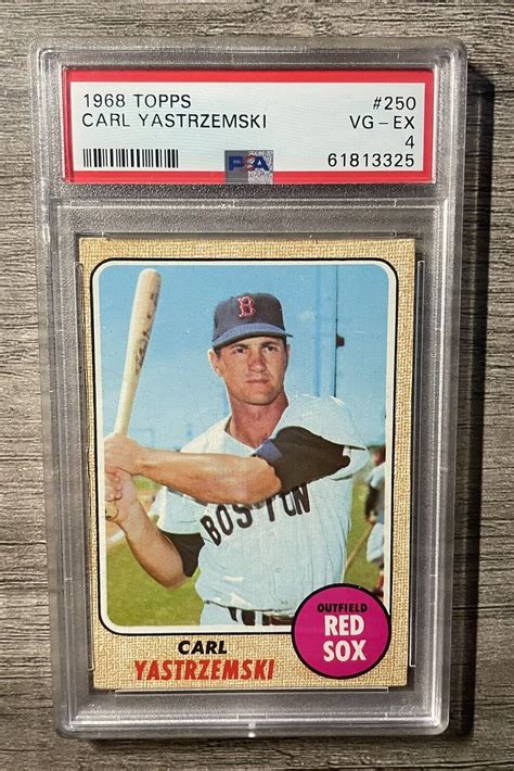 1968 Topps Baseball Carl Yastrzemski Psa 4 250 Red Sox Hof Ebay