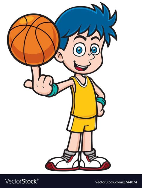 Vector Illustration Of Cartoon Basketball Player Download A Free