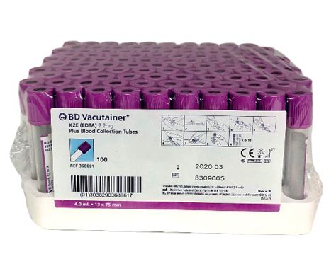 Tubos EDTA BD Vacutainer 4 ML 100 Tubos Clinitest Limitada Tienda