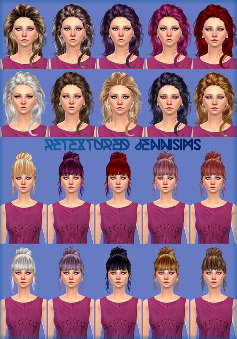 Jenni Sims Butterflysims And Newsea Jackdaw Hair Retextured Sims
