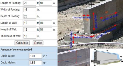 House construction cost calculator excel: Concrete Calculator For Footings And Wall Section ...