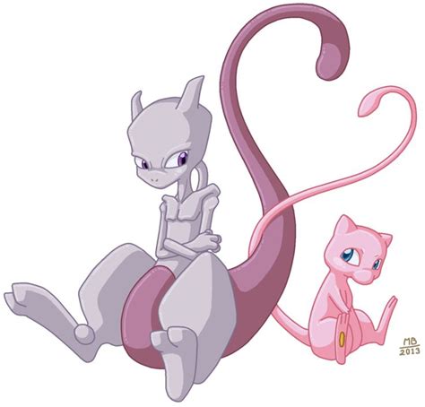 Mew And Mewtwo By Elmo John On Deviantart Mew And Mewtwo Pokemon Mew