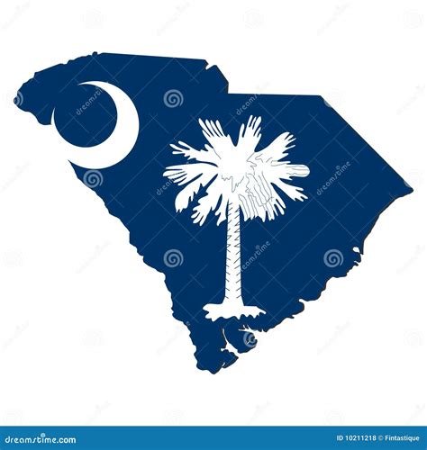 South Carolina Map Flag Royalty Free Stock Photos Image 10211218