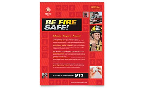 fire safety newsletter template design