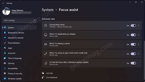 How To Turn On Or Off Focus Assist In Windows 11 Itechguides
