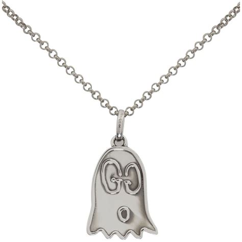 Gucci Silver Ghost Necklace In Metallic For Men Lyst