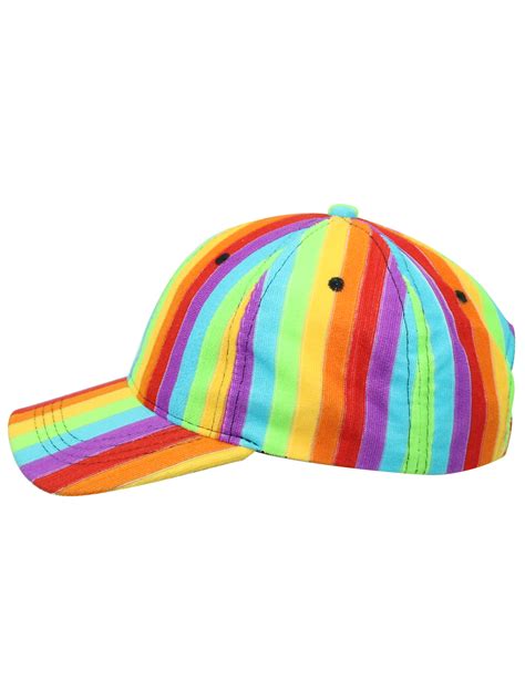 Rainbow Striped Baseball Cap Hat 706433100552 Ebay