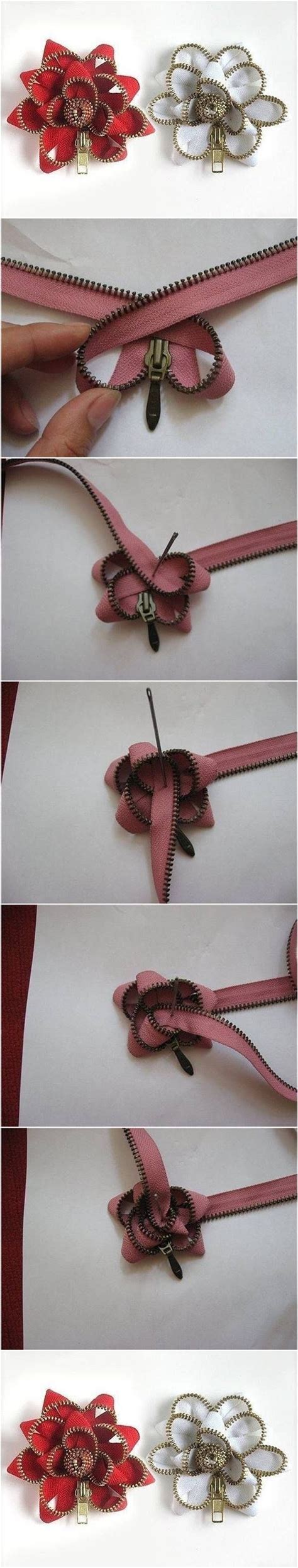 How To Make Easy Zipper Flowers Zipper Flowers Zipper Crafts Flower