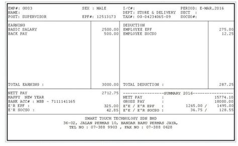 Bila karyawan bekerja lembur maka sudah semestinya akan memperoleh uang tambahan tersendiri. Contoh Slip Gaji - CONTOH.MY