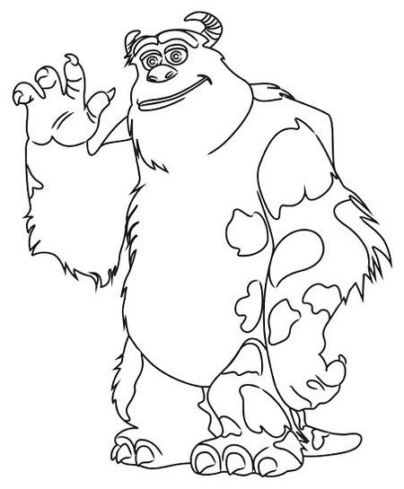 Monster Inc Coloring Pages A Soft Monster Who Takes Care Of Boo
