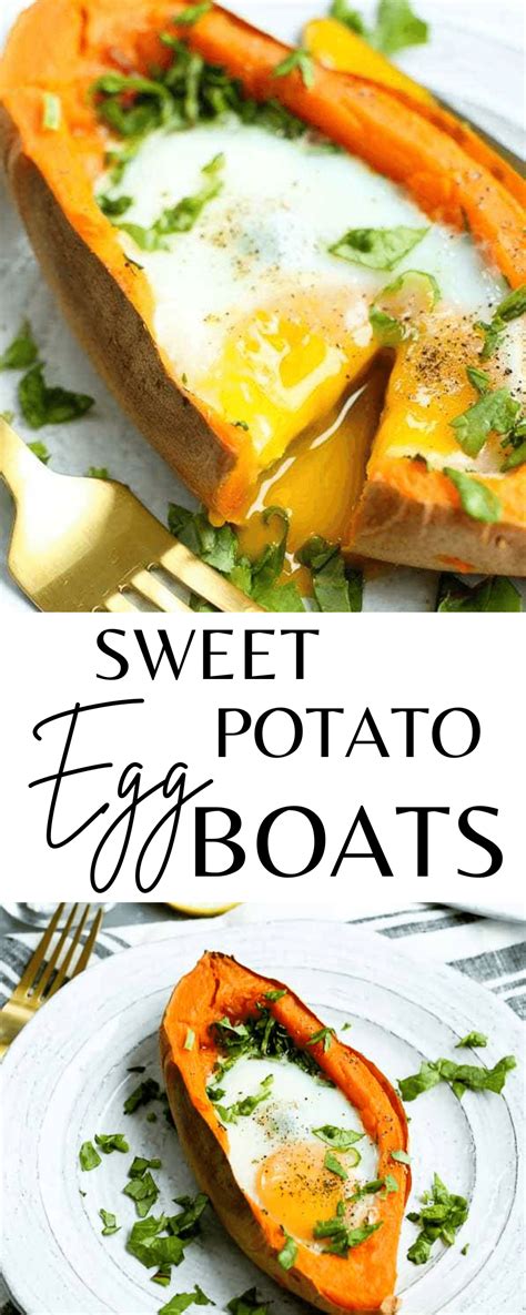 Sweet Potato Egg Boats In 2021 Nutrition Recipes Healthy Breakfast Recipes Vegetarian
