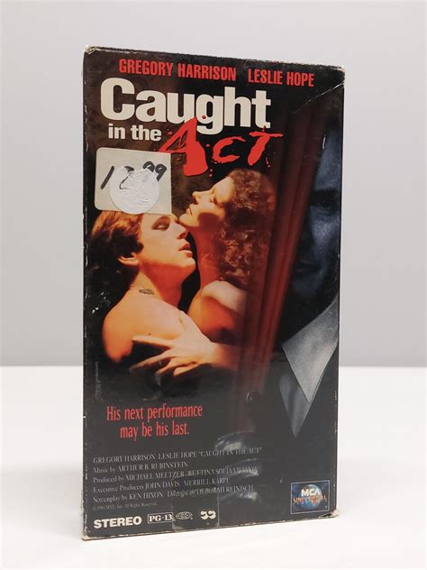 Vhs Tape Caught In The Act 1993 Vintage Retro Movie Etsy