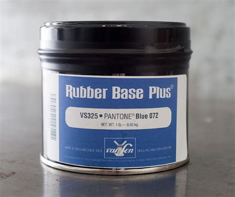 Letterpress Ink Rubber Based Pantone Blue 072 Letterpress Supplies