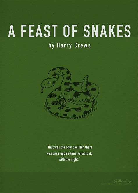 A Feast Of Snakes By Harry Crews Greatest Books Literature Minimalist Series No Mixed Media