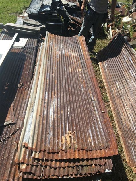 In the 1930s, tin ceilings began to lose their popularity and ceilings as a design element were ignored. Vintage 10 ft Corrugated Roof Panel Tin Old Rusty Metal ...