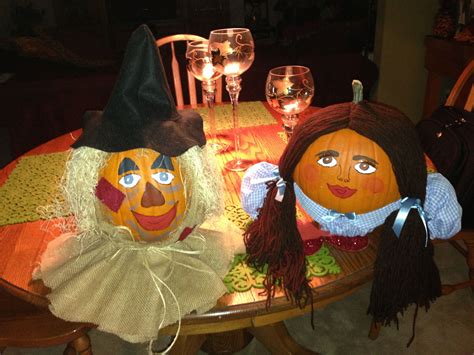 Painted Pumpkinsdorothy And The Scarecrow The Wizard Of Oz