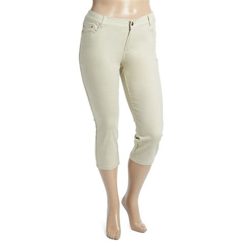 1826 Jeans Khaki Capri Jeans 15 Liked On Polyvore Featuring Jeans