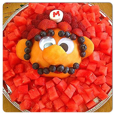 Mario Fruit Platter Great For Birthday Parties Super Mario Bros Birthday Party Mario Bros