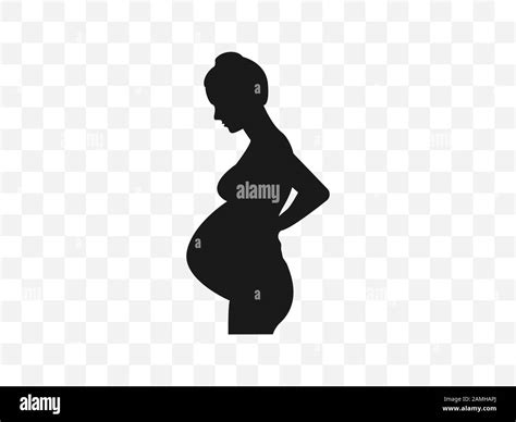 Cartoon Pregnant Silhouette