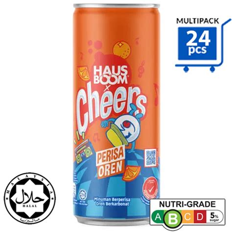 Cheers Can Drink Orange Flavour And Bubbles 325ml X 24 Ntuc Fairprice