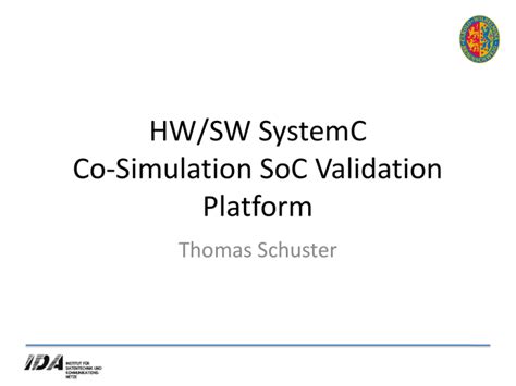 Hwsw Co Simulation Platform Esa Microelectronics Section