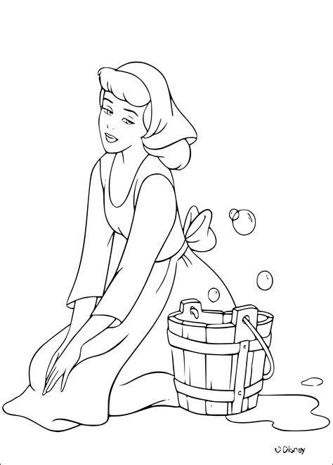 Coloriage Cendrillon Disney à imprimer gratuit
