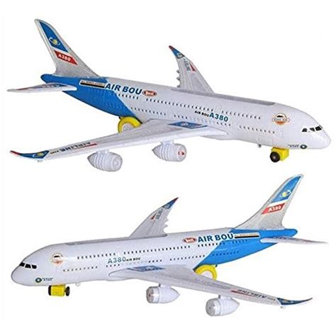 Toysery Airplane Toys For Kids With Bump And Go Action Airbus A380