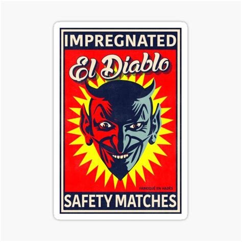 El Diablo The Devil Matchbox Label Sticker For Sale By Sabay Redbubble