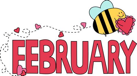 February Birthday February Valentine Love Bee Clip Art Image The
