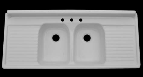 A new faucet was purchased and stripped down to its original brass base to give it a vintage look suitable for the age of the sink. 9 Sources for Farmhouse Drainboard Sinks - Reproduction & Vintage (With images) | Drainboard ...