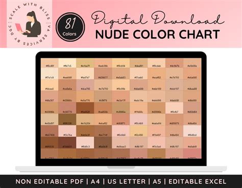 Nude Color Chart Skin Tone Color Chart Designer Color Etsy The Best Porn Website
