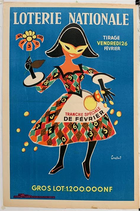 Loterie Nationale National Lottery French Poster Vintage Posters