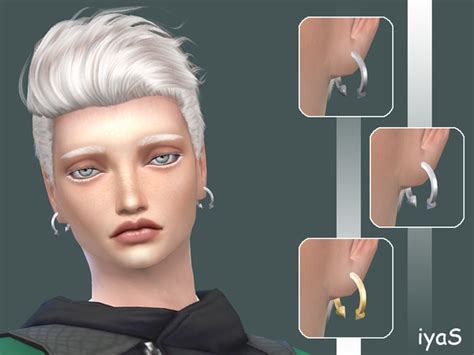 Spiked Hoop Male Earrings By Soloriya At Tsr Sims 4 Updates