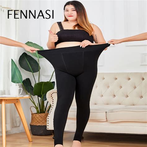 fennasi plus size thick winter warm leggings women high waist black casual leggings cotton sexy