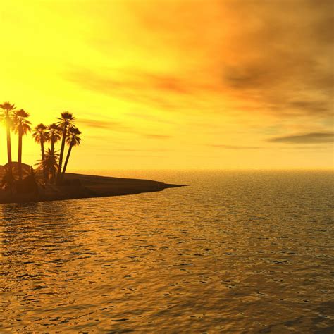 3dabstract Tropical Beach Sunset 3d Download Ipad